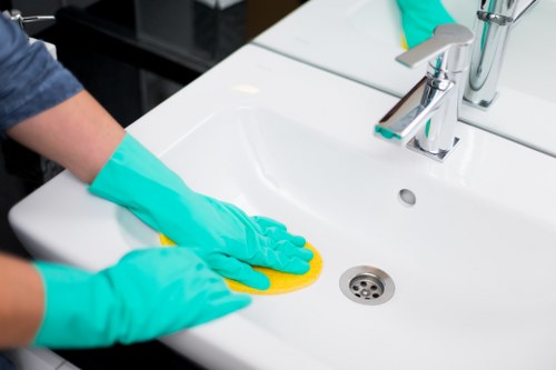 Local cleaning team preparing a property for a deep clean in SW15